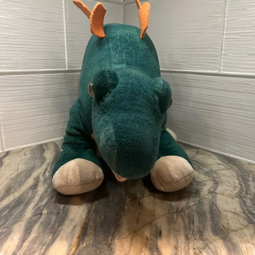 Build A Bear Stegosaurus 17” Long Dinosaur Plush Stuffed Animal Green Orange Toy